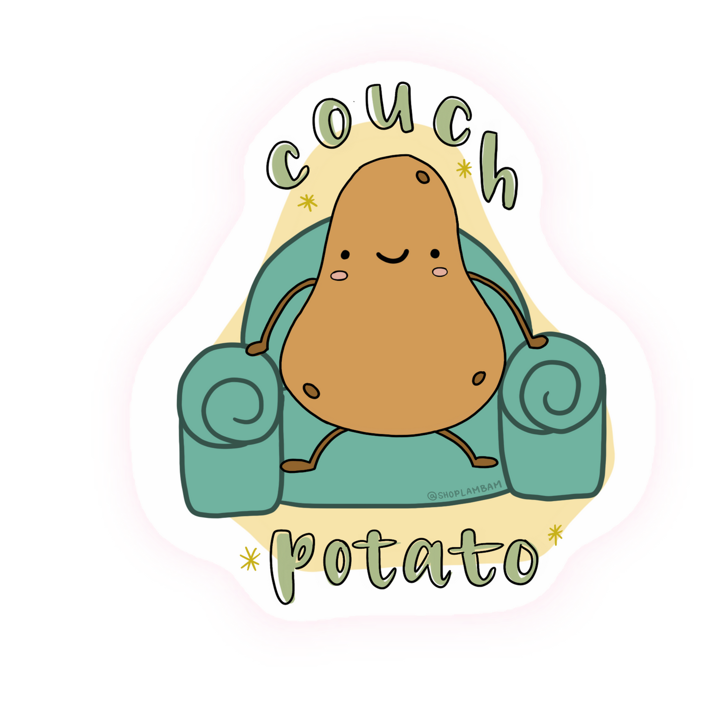 Couch Potato Sticker
