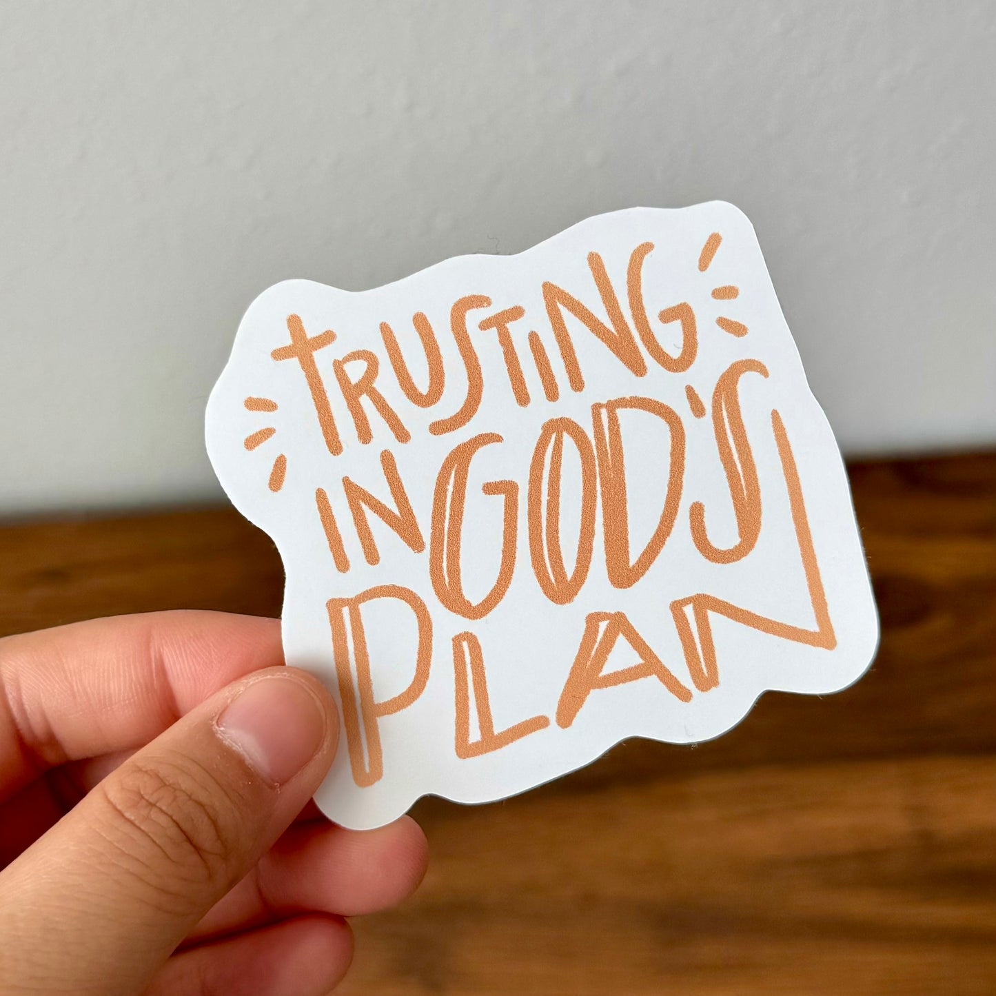 Trust in God's Plan Sticker
